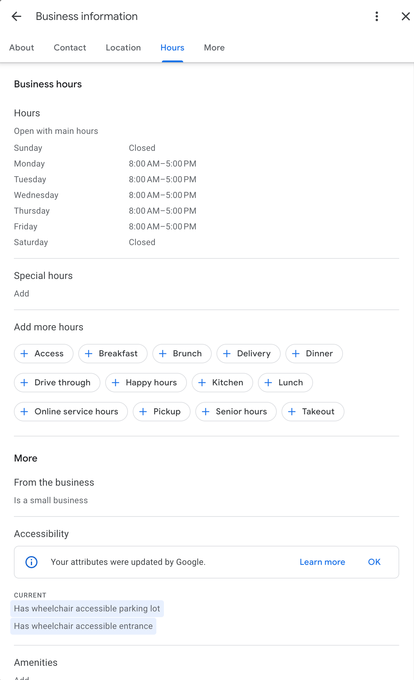 Business hours