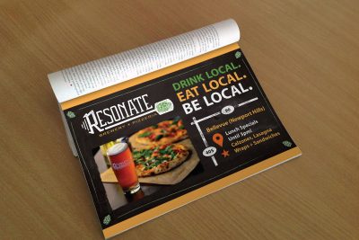 Print Design Resonate Brewery Magazine Ad