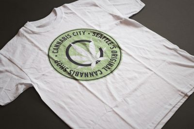 Print Design – Cannabis City Badge T-Shirt Design