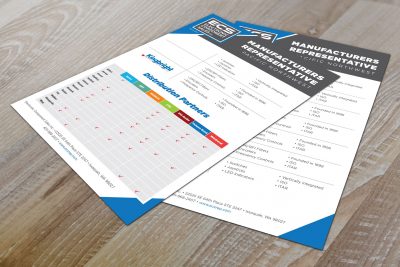Print Design – Electronic Component Sales Sheet Brochure Design