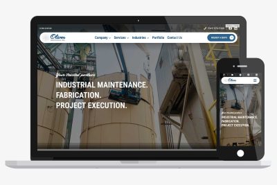 Industrial Construction Company WordPress Website Design by Image Department