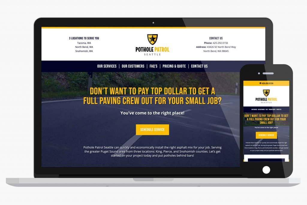 Pothole Patrol Seattle WordPress Website Design