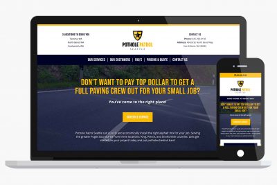 Pothole Patrol Seattle WordPress Website Design