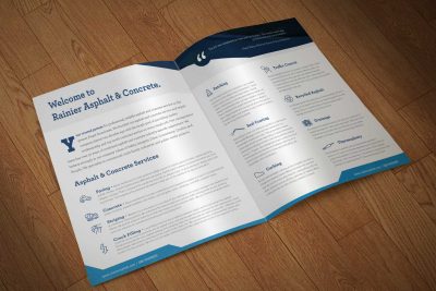 Print Design – Rainier Asphalt & Concrete BiFold Brochure