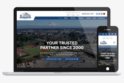 Rainier Asphalt & Concrete Website Design by Image Department