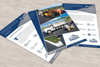 Print Design – Rainier Asphalt & Construction Flyer Design