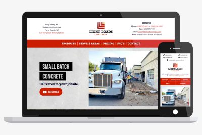 Seattle, WA Concrete Company WordPress Website Design by Image Department