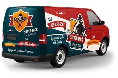 Vehicle wrap design for a sports team.