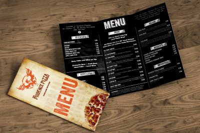 Print Design – The Phoenix Pizza Co. Menu Design